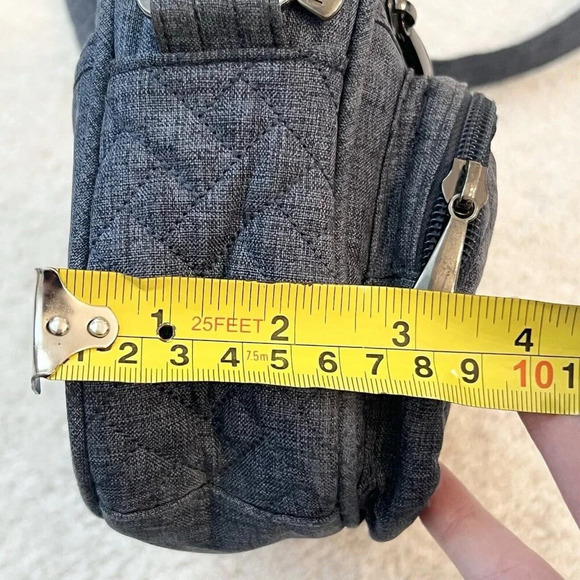 Lug Carousel Convertible Crossbody Bag Purse Herringbone Basket Weave Blue - Picture 8 of 14